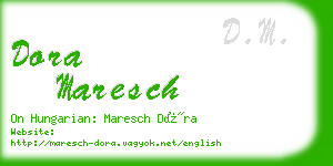 dora maresch business card